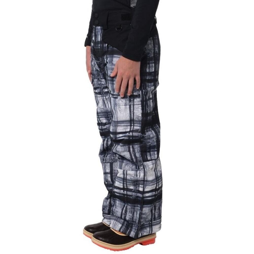 OBERMEYER PORTER PANT BOYS' Black Gray Plaid Medium 10/12